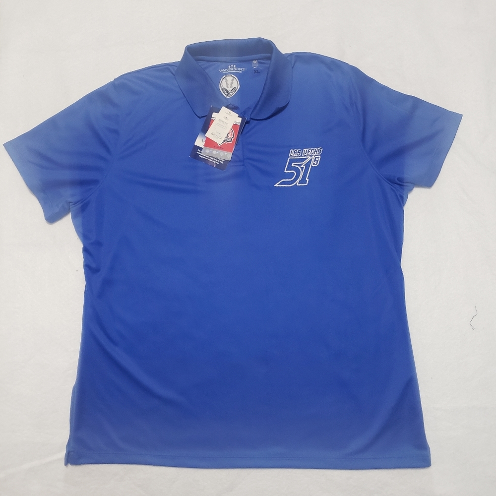 Vansport Woman's Performance XL Polo Blue Short Sleeve Shirt